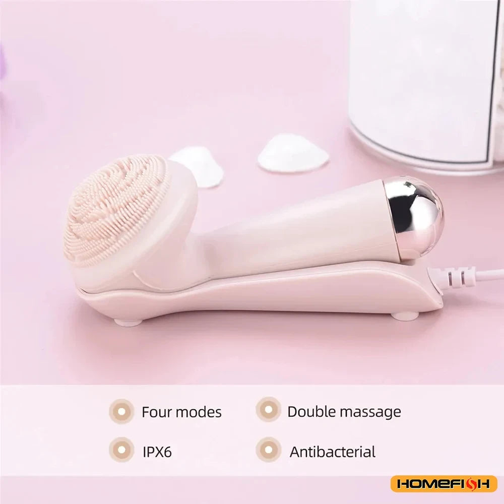 Electric Silicone Facial Cleansing Brush