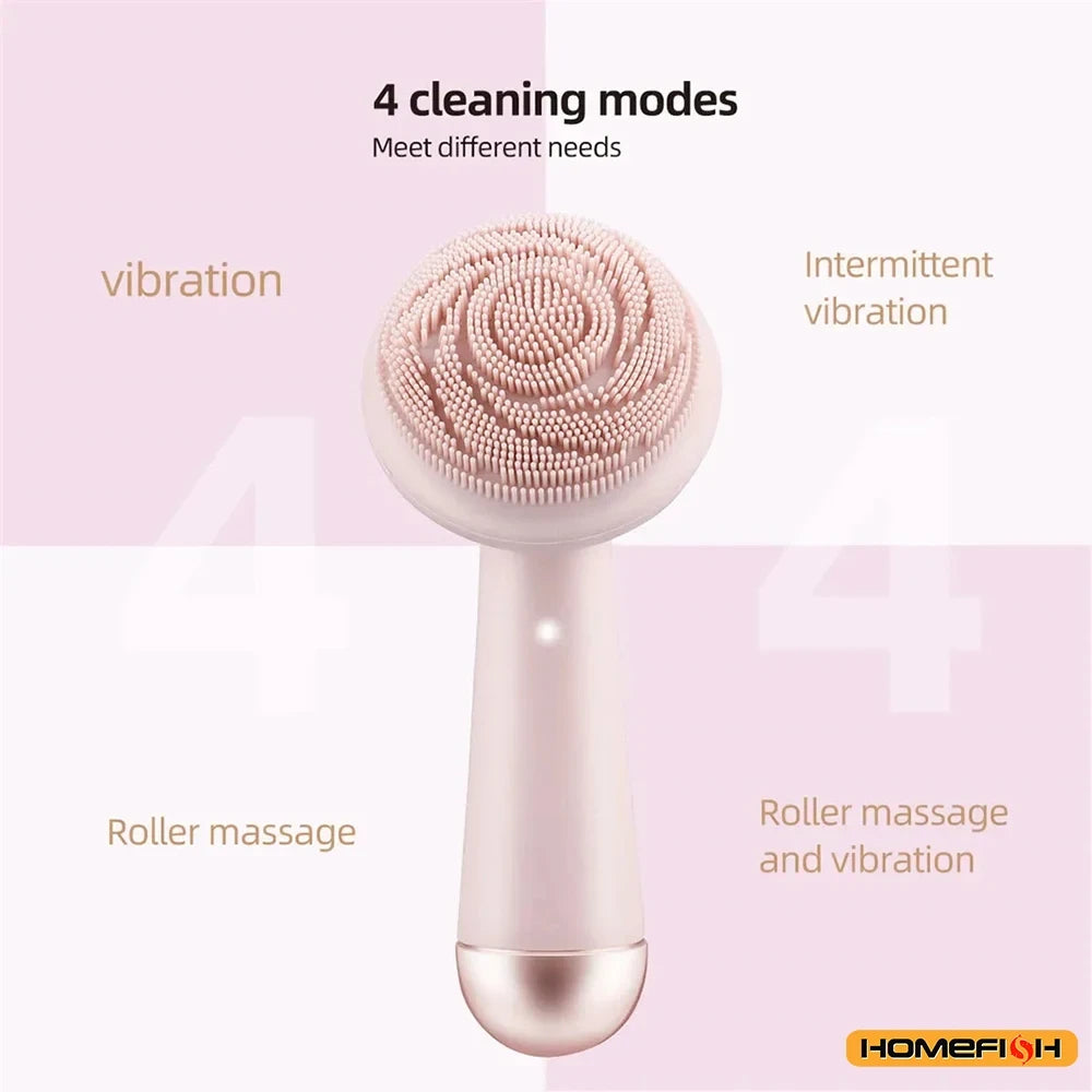 Electric Silicone Facial Cleansing Brush